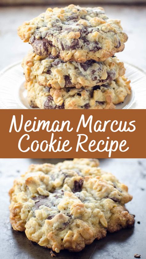 Neiman Marcus Cookie Recipe | Cheff Recipes Craves Rockstar Cookie Recipe, Norman Marcus Cookies, Rock Star Cookies Recipe, $250 Neiman Marcus Cookies, 10 Cup Cookies Recipe, Niemann Marcus Chocolate Chip Cookies, New Baking Ideas, Scripture Cookies Recipe Free Printable, Neiman Marcus Recipes