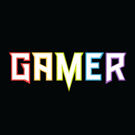 Rainbow logo variant for New Era Brewing Inc's Gamer brand. The Gamer wordmark features drop points on the G and R, common in 80’s metal and indie culture. Gamer Icons Logo, Pubg Gamer Logo, Best Gaming Logo Design, Gamer Backgrounds, Gamer Logo Design, Gaming Name, Gamers Logo, Gamer Wallpaper, Gaming Pics