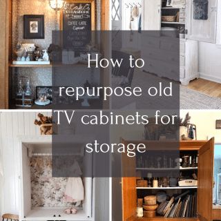 How to Create Easy Extra Storage with Repurposed Old TV Cabinets Old Tv Cabinet Makeover, Repurposed Tv Cabinet, Tv Cabinet Makeover, Tv Cabinet Repurpose, Old Tv Cabinet, Tv Stand Makeover, Cabinet Coffee Bar, Old Tv Stands, Old Entertainment Centers