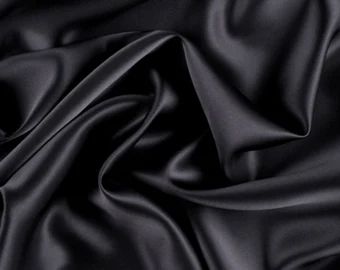 Silk Charmeuse, Stretch Satin, Black Stretch, Fabric By The Yard, Satin Fabric, The Black, Yard, Satin, Silk