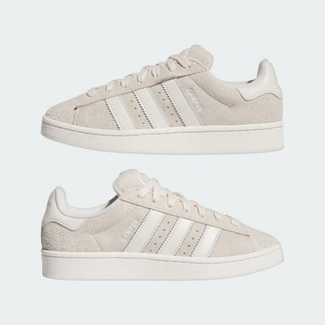 Trendy White Shoes, Adidas Shoes Campus, Campus 00s Shoes, 00s Shoes, White Footwear, Adidas White Shoes, Cute Adidas Shoes, Dream Wishlist, Bday List