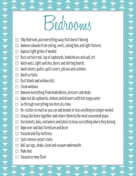 Spring Organising Challenge - Bedrooms - www.foreverorganised.com Spring Cleaning Bedroom, Bedroom Cleaning Checklist, Bedroom Checklist, Room Cleaning Tips, Tidy Bedroom, Declutter Bedroom, Detox Kur, Cleaning My Room, Spring Cleaning Checklist