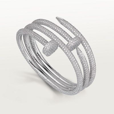 CRH6004717 - Juste un Clou bracelet - White gold, diamonds - Cartier Juste Un Clou Bracelet, Cartier Juste Un Clou, Bracelet White Gold, Bracelet Cartier, High Jewelry, Brilliant Cut Diamond, White Gold Diamonds, Cartier, Cuff Bracelet