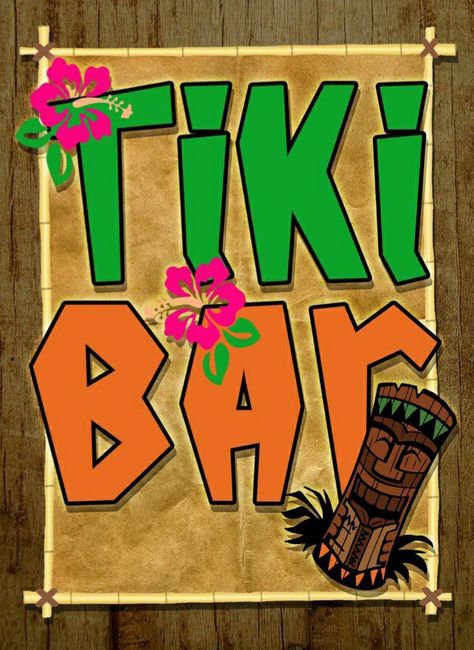 Warning Poster, Hawaii Birthday Party, Aloha Sign, Tiki Bar Signs, Flower Mask, Cafe Store, Tiki Decor, Hawaiian Decor, Garage Office