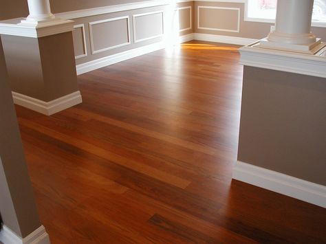 brazilian cherry floors in kitchen | Help choosing harwood floor color (laminate, hardwood, cabinet, colors ... Laminate Flooring In Kitchen, Cherry Hardwood Flooring, Brazilian Cherry Floors, Cherry Wood Furniture, Cherry Wood Floors, Cherry Floors, Hardwood Floor Colors, Cheap Flooring, Brazilian Cherry