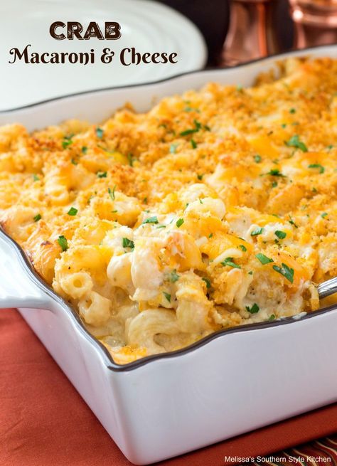 Seafood Mac And Cheese, Crab Mac And Cheese, Macaroni Cheese Recipes, Crab Meat Recipes, Crab Dishes, Mac Cheese Recipes, Cheese Casserole, Crab Recipes, Macaroni Cheese