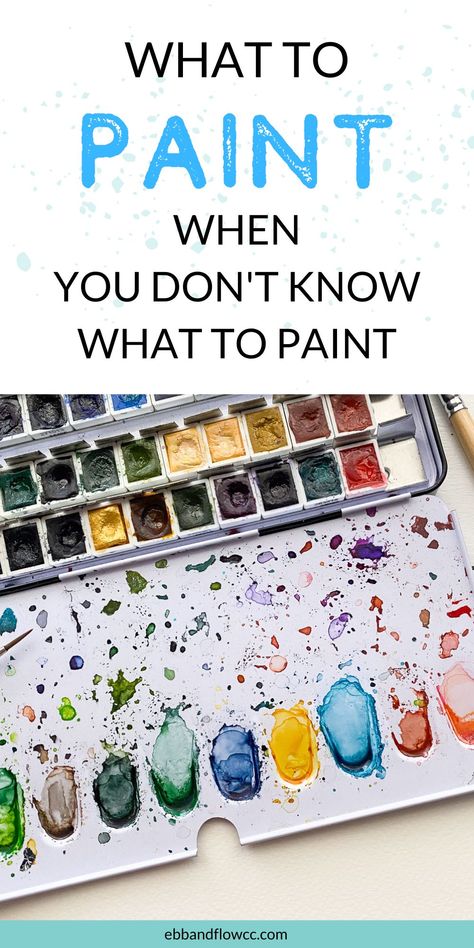 Don't you hate when you want to paint, but you have no idea what you should paint? These easy watercolor painting ideas will inspire you to get painting today. Water Painting For Beginners Ideas, Pictures To Watercolor, What To Watercolor Paint, Start Watercolor Painting, Watercolor Painting Lessons, Watercolor And Ink Paintings, Watercolor Project Ideas, Sketchbook Watercolor Ideas, Watercolour Painting Inspiration