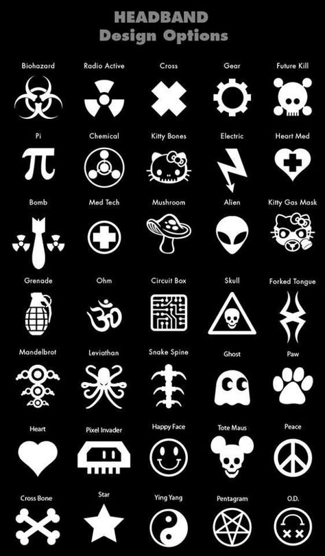 Hobo Symbols, Anti Design, Cool Symbols, Petit Tattoo, Different Symbols, Marquesan Tattoos, Crow Tattoo, Custom Headbands, Magic Symbols