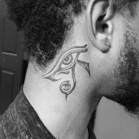 250 Egyptian Tattoos of 2018 (with Meanings) - Wild Tattoo Art Egypt Tattoos, Eye Of Ra Tattoo, Egyptian Tattoos, Egyptian Eye Tattoos, Ankh Tattoo, Horus Tattoo, 9 Tattoo, Heather Moss, Africa Tattoos