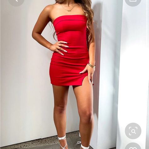 Brand New Size 6 Thats So Fetch Charms Dress In Red Bodycon Homecoming Dresses, Red Hoco Dress, Red Hoco, Bodycon Dress Homecoming, Semi Dresses, So Fetch, Hoco Dresses Tight, Cute Homecoming Dresses, Homecoming Dresses Tight