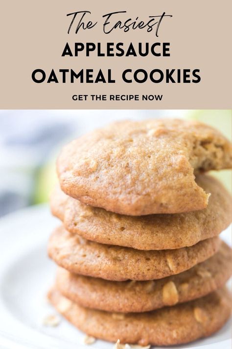 If you’re in the mood for a delicious and healthy cookie, then you have to try Applesauce Oatmeal Cookies! They’re easy to make and perfect for a quick snack. Plus, they’re loaded with fiber and antioxidants, which means they’re good for your health too. So what are you waiting for? Give them a try today, and for more easy cookie recipes or fall baking recipes head to The Wooden Spoon Effect now. Applesauce Oatmeal Cookies, Applesauce Cookies Recipes, Easy Healthy Cookies, Recipe Using Applesauce, Applesauce Oatmeal, Easy Applesauce, Oatmeal Applesauce Cookies, Applesauce Cookies, Best Oatmeal Cookies