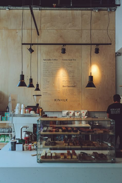 Interior of Kin+Ilk's new coffee shop in the St Davids shopping centre, Cardiff, Wales.. Download this photo by Steffan Mitchell on Unsplash Industrial Coffee Shop, Vintage Coffee Shops, Small Coffee Shop, Coffee Shop Photography, Coffee Shop Interior Design, Cafe Concept, Cozy Coffee Shop, Retro Cafe, Coffee Shop Bar