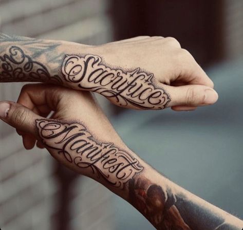 Mexican Words Tattoo, Name On Thumb Tattoo, Easy Men Tattoos, Get Rich Or Die Trying Tattoo Design, Hustle Tattoos For Women, Lettering Hand Tattoo, Hand Tattoo Women, Script Lettering Tattoo, Rare Tattoos Men