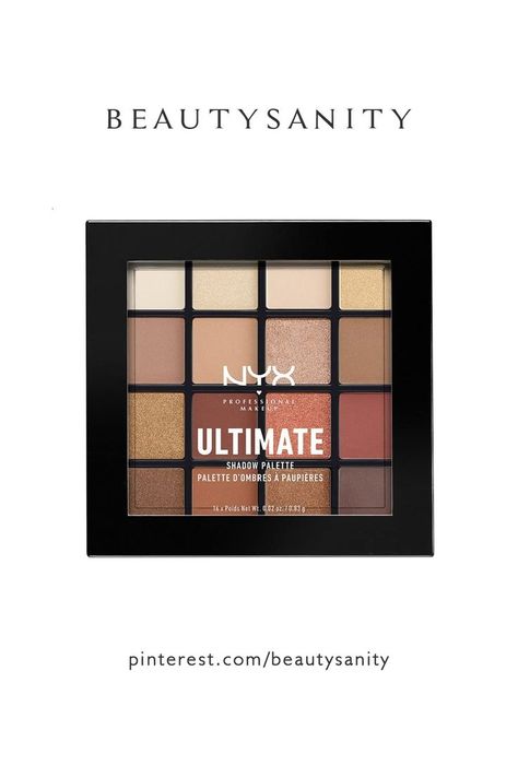 NYX PROFESSIONAL MAKEUP Ultimate Shadow Palette, Eyeshadow Palette - Warm Neutrals Nyx Palette, Maybelline Eyeshadow Palette, Nyx Eyeshadow Palette, Nyx Eyeshadow, Makeup Materials, Maybelline Makeup, Nyx Makeup, Colorful Eye Makeup, Fancy Makeup