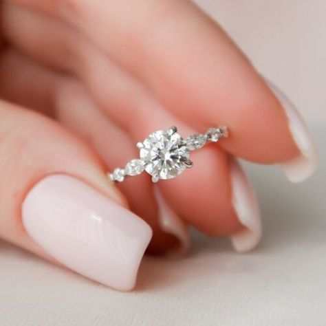 Looking for similar items? www.best-rings.com Find many great new & used options and get the best deals for 14k white gold plated 1ct round cut moissanite accented engagement wedding ring at the best online prices at eBay! Free shipping for many products! Round Engagement Rings, Pave Engagement Ring, Bridal Bands, Hidden Halo, Moissanite Wedding Bands, Round Moissanite, Halo Diamond Engagement Ring, Engagement Ring Wedding Band, Designer Engagement Rings