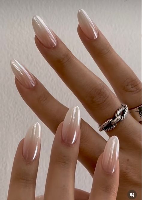 Ombre Chrome Nails, Press Ons, Neutral Nails, Prom Nails, Classy Nails, Cute Acrylic Nails, Wedding Things, Nude Nails, Nail Manicure