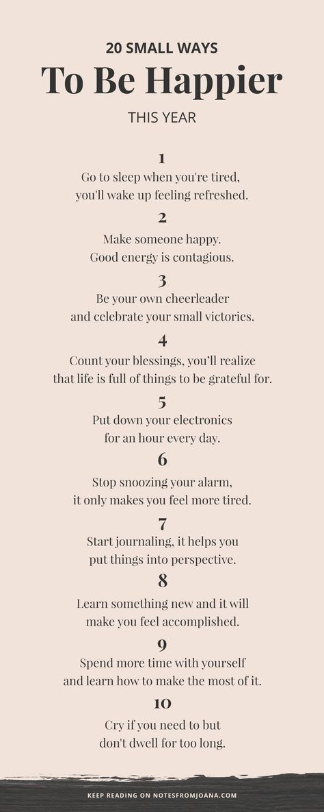 20 Small Ways To Be Happier Ways To Be Happier, Vie Motivation, Be Happier, Self Care Activities, To Be Happy, Self Improvement Tips, Life Planner, Positive Thoughts, The Words