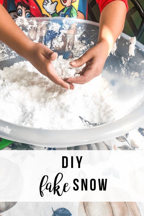 DIY Fake Snow | www.thevegasmom.com Winter Activities For Toddlers, Snow Recipe, Winter Crafts For Toddlers, Fun Educational Games, Winter Activities Preschool, Peppermint Extract, Fake Snow, Winter Activities For Kids, Outside Activities