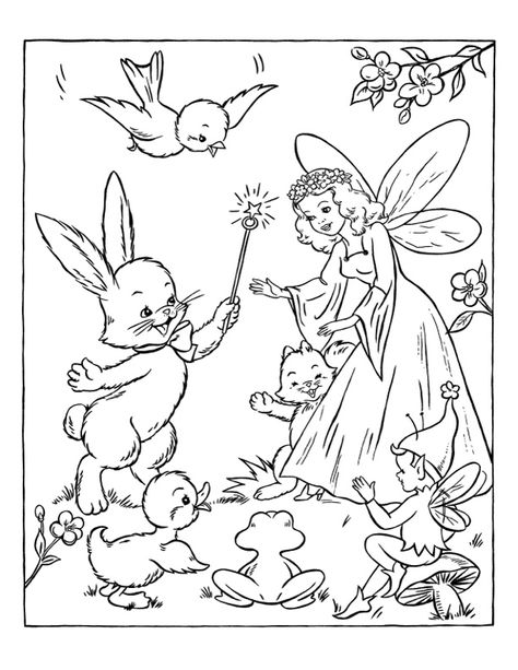 Castle Coloring Page, Ocean Coloring Pages, Family Coloring Pages, Vintage Coloring Books, Fairy Vintage, Valentine Coloring Pages, The Graphics Fairy, Bunny Coloring Pages, Journal Books