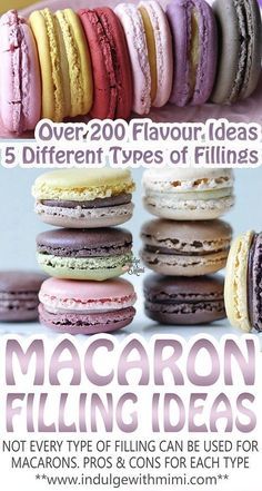 Macarons Flavors, Macaron Fillings, Dessert Bord, Macaroon Filling, Macaron Pistache, French Macaroon Recipes, Kue Macaroon, Macaron Filling, Kek Lapis