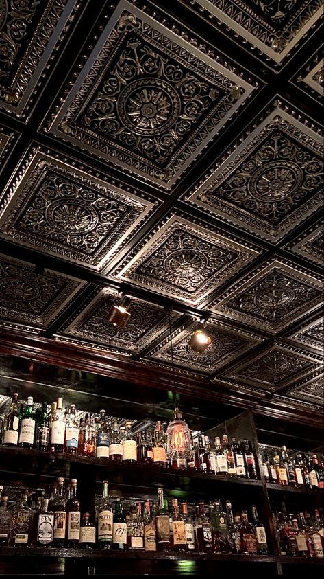 Speakeasy Tattoo Shop, Home Speakeasy Bar Rustic, British Bar Design, Prohibition Style Bar, Speakeasy Ceiling Ideas, Speakeasy Wine Bar, Underground Speakeasy Aesthetic, Brick Speakeasy, Speak Easy In Home