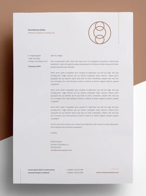 Letterhead Template INDD - Download Letterhead Design Branding Luxury, Letterhead Template Design, Letterhead Design Inspiration Creative, Branded Letterhead, Letter Heads Design Creative, Letterhead Design Branding, Letterhead Design Creative, Modern Letterhead Design, Elegant Letterhead