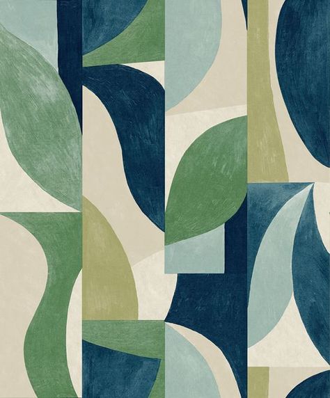 A50601 Mid Century Wallpaper, Picasso Style, Textured Wallpaper, Graphic Patterns, Blue Wallpapers, Abstract Wall Art, Pattern Art, Abstract Pattern, Abstract Design