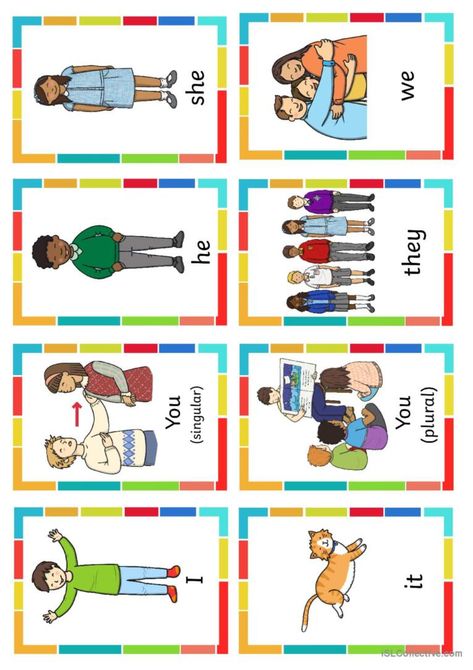 Teaching Pronouns Activities, Pronouns Kindergarten, Pronouns Worksheet For Class 2, Personal Pronouns For Kids, Esl Pronouns, English For Kids Games, Personal Pronouns Flashcards, There Is There Are, Pronoun Game