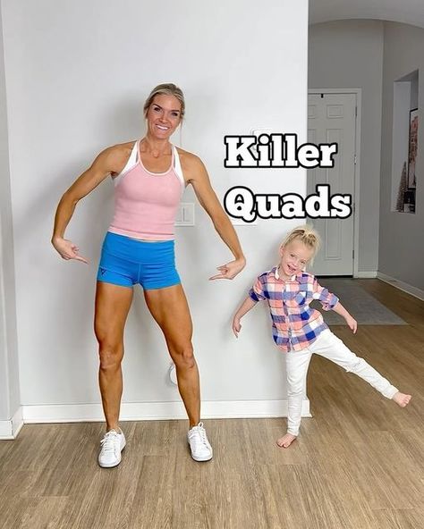 Workout For Quads At Home, Quad Hamstring Workout, Quad Exercises At Home, No Squat Quad Workout, Quad Exercises No Equipment, Quad Building Exercises, Quad Workout No Equipment, Quick Quad Workout, Quad Workout