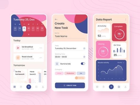 To Do List App Exploration by Arla Sifhana Putri for Noansa on Dribbble To Do List App, Wireframe Mockup, Mockup Inspiration, Application Interface, Application Ui Design, To Do App, Ux Trends, Mobile Code, Ui Design Mobile