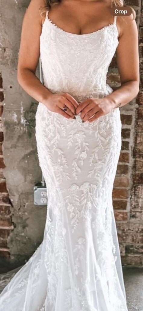 Fitted Wedding Dress With Straps, Wedding Dresses For Wider Hips, Form Fitting Wedding Dress With Train, Plus Size Fitted Wedding Dress, Tight Fitting Wedding Dresses, Country Western Wedding Dresses, 2024 Manifesting, Form Fitting Wedding Dress, Fitted Lace Wedding Dress