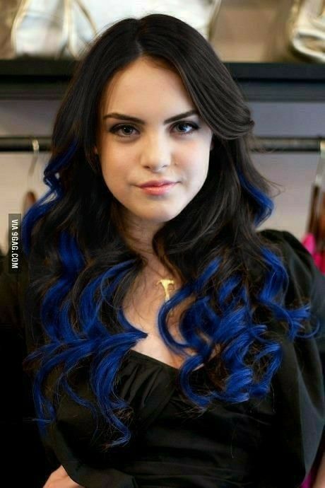 Jade West Hair, Blue Hair Streaks, Blue Hair Highlights, Liz Gilles, Creative Hair Color, Jade West, Liz Gillies, Hair Streaks, Dyed Hair Inspiration