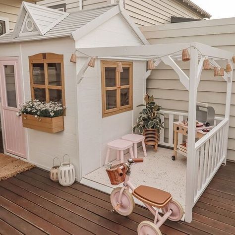 Dinner Recipes Seafood, Cubby House Ideas, Playhouse Interior, Kids Cubby Houses, Kids Cubbies, Outdoor Playhouse, Rumpus Room, Play Area Backyard, Backyard Kids Play Area