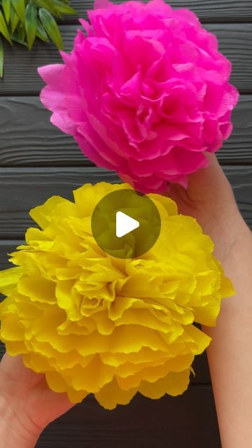 Origami Amazing 🤩 Paper Craft Tutorials on Instagram: "Wow! Easy Idea Crepe Paper Flower DIY Decoration Crafts #diy #craftideas #crepepaper #diycrafts #flowers #homedecor #paperflowers #papercrafts #fyp #usa" Craft With Crepe Paper, Creap Paper Flower, Crepe Flowers Diy Easy, How To Make Crepe Paper Flowers, Giant Crepe Paper Flowers Diy, Crepe Paper Ideas, Crepe Paper Flowers Diy Easy, Crepe Crafts, Flowers From Crepe Paper