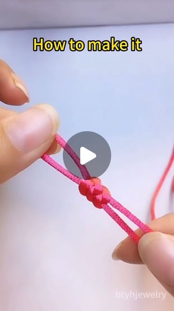 btyhjewelry on Instagram: "How to make adamantine knot #fyp #foryou #fashion #knots #handmade #diy #diyprojects #bracelets #bracelet #creative #tutorial" Ending Bracelets Knot, How To Create A Slip Knot, How To Make Bracelet Knots, Beading Knots Tutorial, Macrame Knots For Bracelets, Lucky Knot Bracelet Diy, Making Friendship Bracelets Tutorials, Decorative Knots For Jewelry, Bracelet End Knot