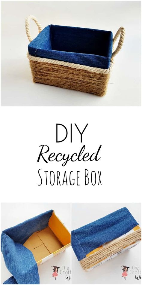 Cardboard Box Storage, Diy Storage Box, Cardboard Box Diy, Storage Baskets Diy, Shoe Box Crafts, Recycle Cardboard Box, Box Project, Cardboard Crafts Diy, Cardboard Box Crafts