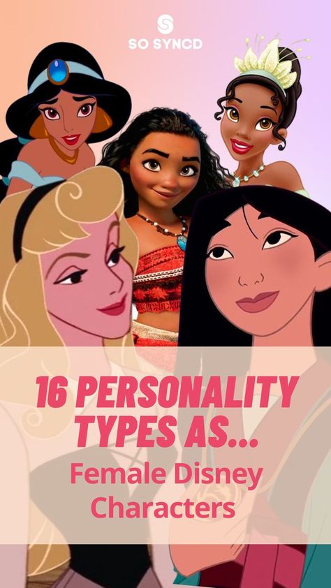 Today we take a look at the 16 personality types as female Disney characters. From our favorite Disney princesses to our least favorite villains, these female Disney characters are all unique in their own way. Some are sweet and caring, while others are brave and independent. No matter what their personality is, each of these characters has inspired people around the world to be whoever they want to be, and who they don’t want to be.