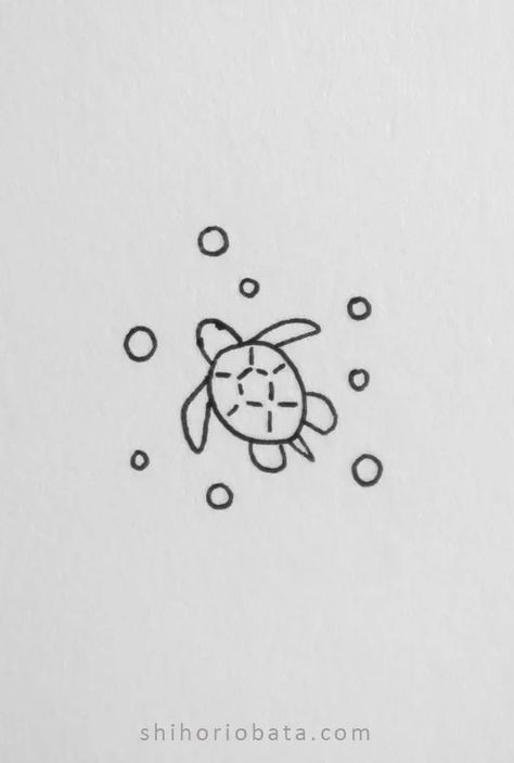 21 Easy Beach and Seascape Drawing Ideas Cute Simple Turtle Drawing, Cute Lil Drawings Simple, Marine Animals Drawing Easy, Sea Turtle Drawing Simple, Sea Animal Doodles, Sea Drawing Easy, Sea Animals Drawing Easy, Turtle Drawing Simple, Silly Doodles Easy