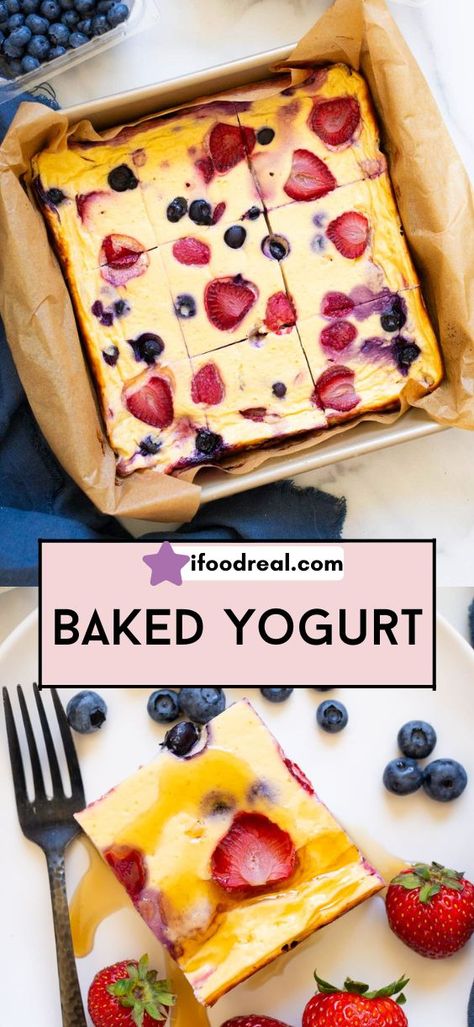 Baked Yogurt tastes like healthy custard, is made with 6 ingredients and contains 8 grams of protein. Things To Do With Vanilla Greek Yogurt, Healthy Desserts Greek Yogurt, Keto Yogurt Dessert, What To Do With Yogurt Recipes, Baking With Yoghurt Greek Yogurt, Recipes That Use Plain Yogurt, Healthier Sweet Breakfast, Greek Yogurt Dessert Easy, Baked Yogurt Dessert