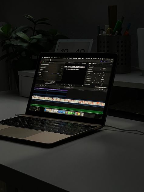 aesthetic macbook, gold macbook, final cut pro editing software, youtube video editing Computer Pictures Aesthetic, Wealth Vision Board, Pc Instagram, Edit Camera, Macbook Aesthetic, Youtube Analytics, Gym Wallpaper, Montage Video, Iphone Gadgets