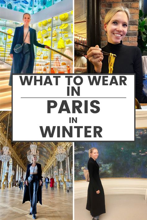 After traveling to Paris during the winter a ton, I'm an expert on what to pack for Paris in winter. Lucky for you, I’m about to reveal all my tips and tricks! Winter Outfits For Paris, Paris In Winter Outfits, Packing List For Paris, Winter Paris Outfits, Outfits For Paris, Paris Winter Fashion, Holiday Outfits Winter, What To Pack For Paris, Paris In Winter