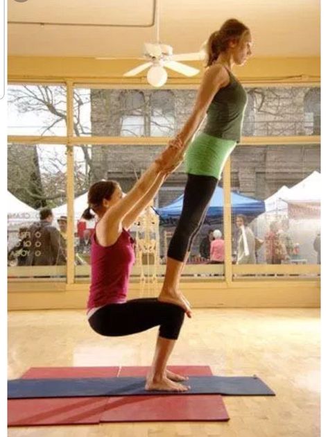 Two Person Yoga Poses, Two Person Yoga, 2 Person Yoga, Two People Yoga Poses, 2 Person Yoga Poses, Yoga Humor, 2 People Yoga Poses, Couple Yoga, Acro Yoga Poses