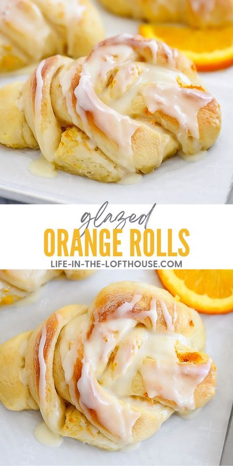 Orange Roll Knots Orange Recipes Dessert, Orange Cinnamon Rolls, Orange Sweet Rolls, Danish Pastries, Rice Side Dish Recipes, Healthy Bread Recipes, Orange Rolls, Rice Side, Homemade Rolls