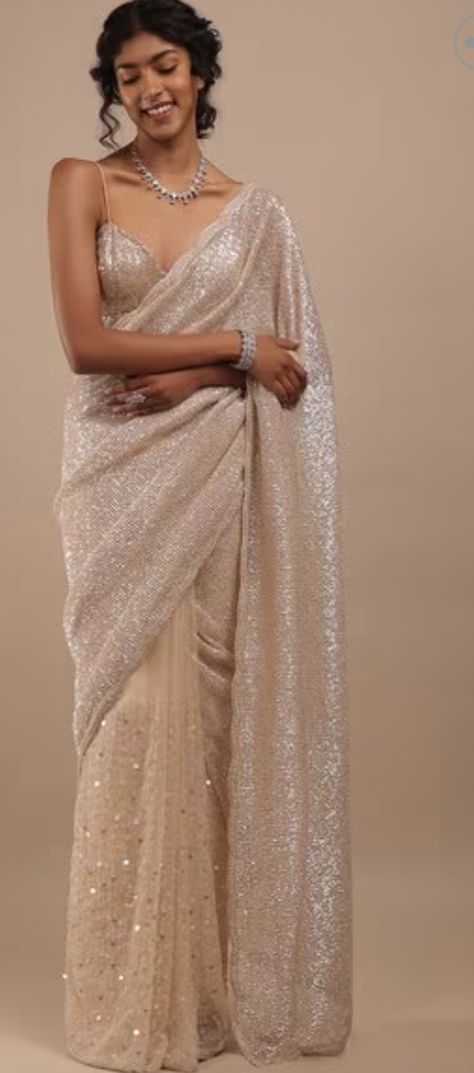 KALKI FASHION Embellished Sequins Shimmer Organza Saree  https://luxe.ajio.com/kalki-fashion-embellished-sequins-shimmer-organza-saree-/p/466871745_peach Kalki Sarees, Shimmer Saree, Kalki Fashion, Organza Saree, Desi, Fashion Inspo, Saree, Quick Saves, Clothes