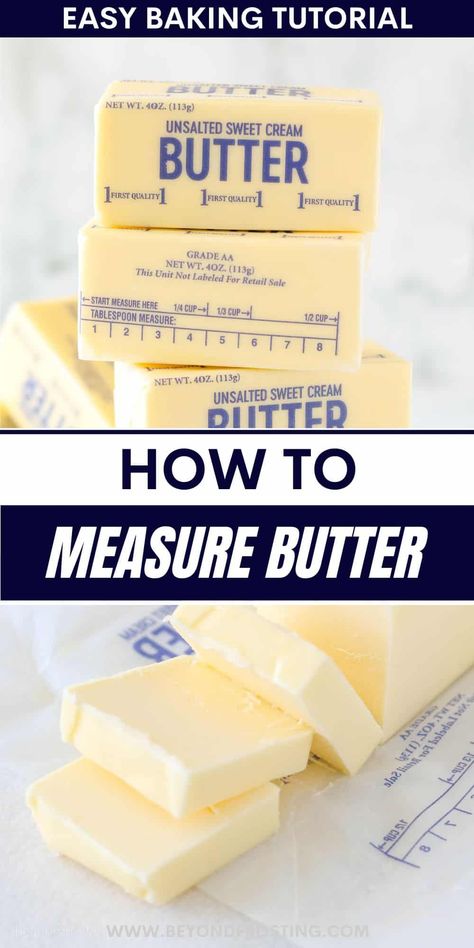 How Many Tablespoons in a Stick of Butter? When it comes to baking, accurate measurements are key. Let’s break down how many tablespoons are in a stick of butter, so you can measure for recipes with confidence! Butter Measurements, Sultana Cake, Measurement Conversion, Kerrygold Butter, Baking Conversions, Baking Secrets, Baking Measurements, Baking Hacks, Stick Butter