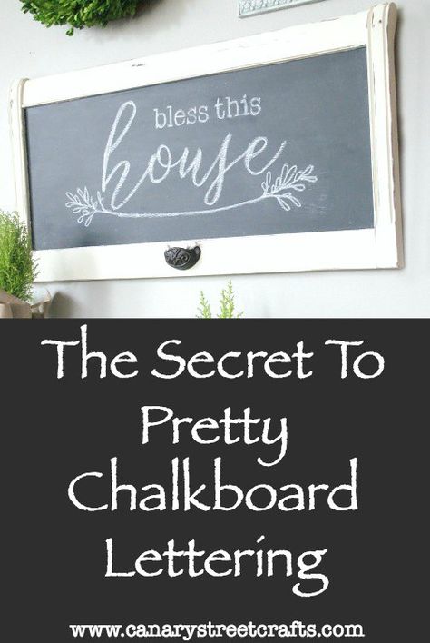 Easy step by step instructions for creating gorgeous chalkboard lettering. https://canarystreetcrafts.com/ Lettering For Chalkboard Signs, How To Do Chalkboard Lettering, Florist Chalkboard Ideas, Chalkboard Christmas Signs, February Chalkboard Ideas, Kitchen Chalkboard Quotes, Christmas Chalkboard Signs, Big Chalkboard, Beginner Lettering