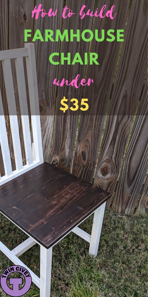 How To Make Dining Chairs, Diy Farmhouse Kitchen Chairs, Farmhouse Table Chairs Ideas, Diy Farmhouse Dining Chairs, Diy Wood Chairs Dining Rooms, Build Dining Chairs, Diy Kitchen Table Chairs, Chair Diy Wooden, Diy Table Chairs