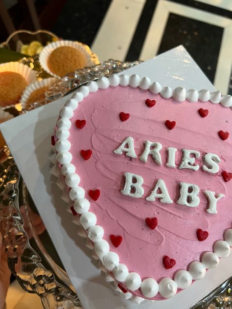 Aries Cake Aesthetic, Aries Bday Cake, Aries Szn Cake, Aries Baby Cake, Aries Birthday Cake, 20th Cake, Aries Cake, Aries Mood, Birthday Cale