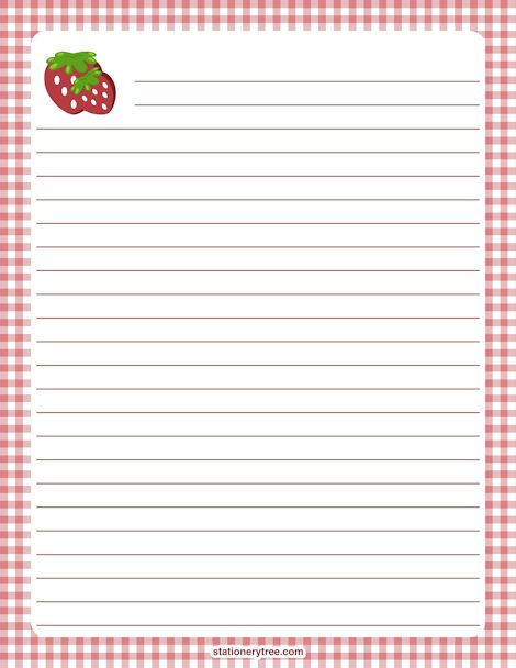 Cute Stationary Printable, Cute Lined Paper Printable, Journal Page Background, Cute Letter Paper, Buku Diy, Letter Printables, Kawaii Paper, Free Writing Paper, Writing Paper Template