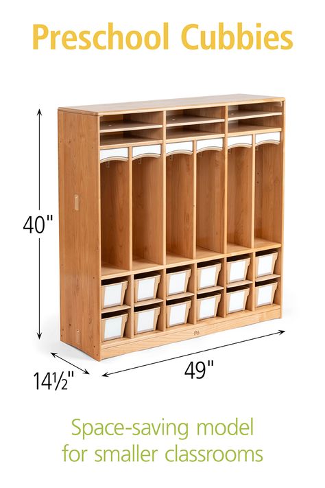 https://www.communityplaythings.com/products/classroom/cubbies-and-lockers/preschool-cubbies/compact-preschool-cubby-6?v=A264_G491 Daycare Cubbies, Preschool Cubbies, Preschool Classroom Organization, Classroom Cubbies, Kindergarten Classroom Organization, Mail Slots, Classroom Welcome, Toddler Classroom, Montessori Classroom